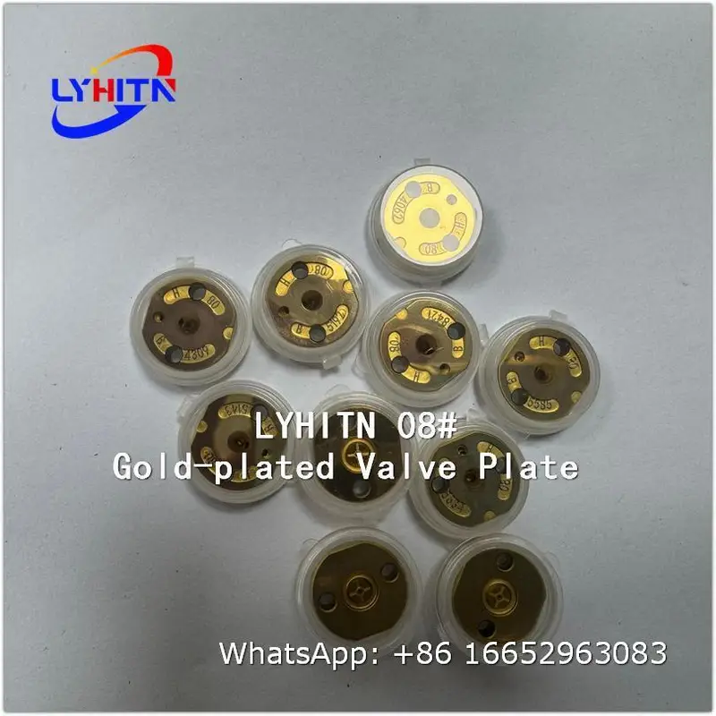 orifice 08# gold‑plated valve plate parts for denso injector - lyhitn auto parts