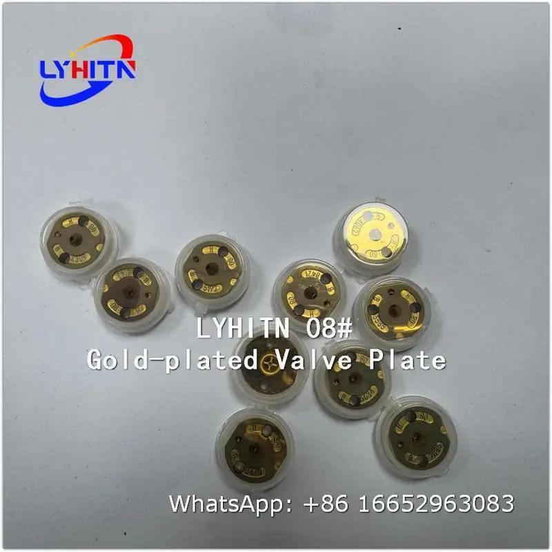 orifice 08# gold‑plated valve plate parts for denso injector - lyhitn auto parts