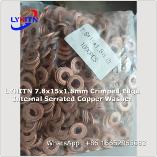 adjustment shim 7.8x15x1.8mm crimped edge internal serrated copper washer factory direct price - lyhitn auto parts