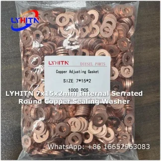 adjustment shim 7x15x2mm internal serrated round copper sealing washer factory direct price - lyhitn auto parts