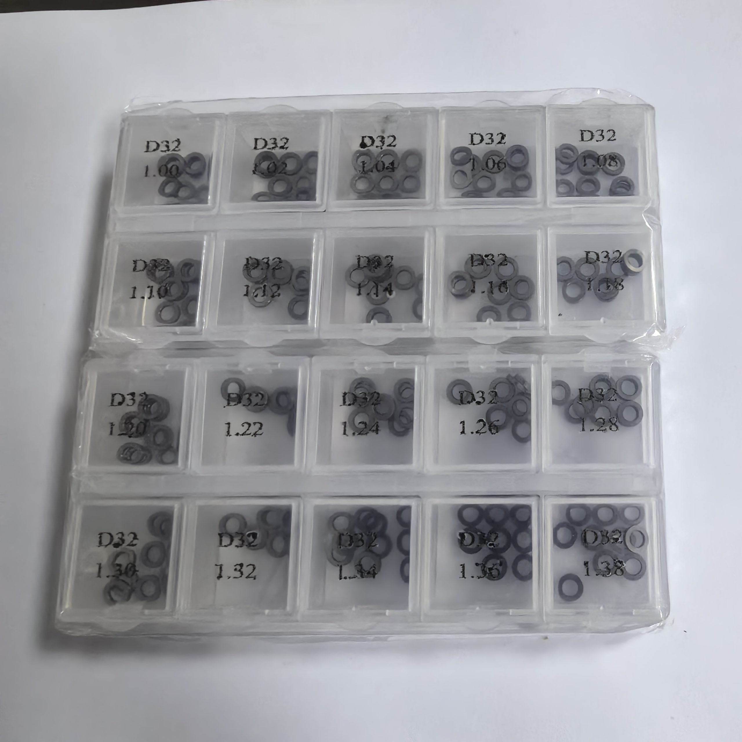 D32 6.3x3.8mm THK 1.00-1.38mm Step 0.02mm Nozzle Spring Shim Parts for Denso G4 Injector