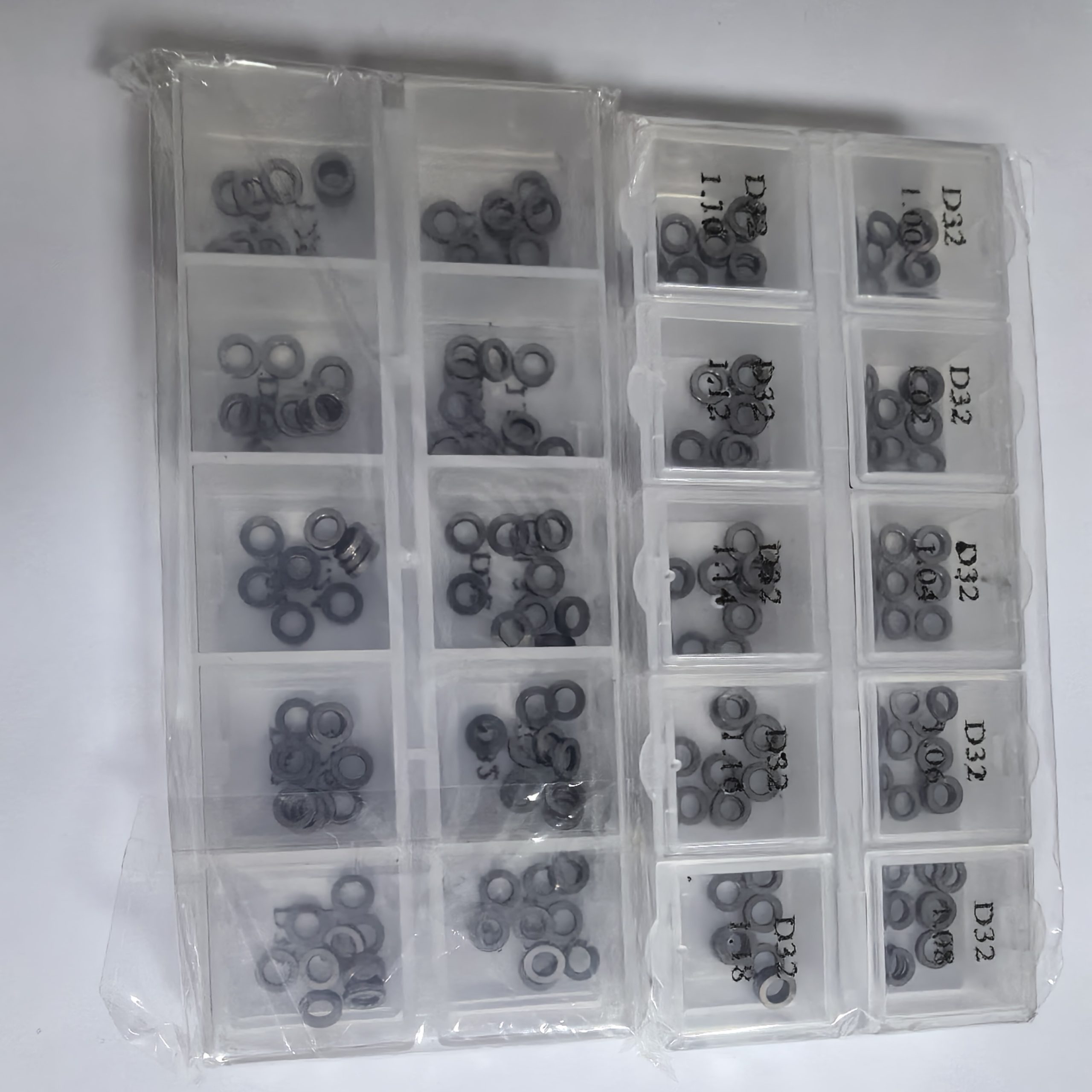 D32 6.3x3.8mm THK 1.00-1.38mm Step 0.02mm Nozzle Spring Shim Parts for Denso G4 Injector